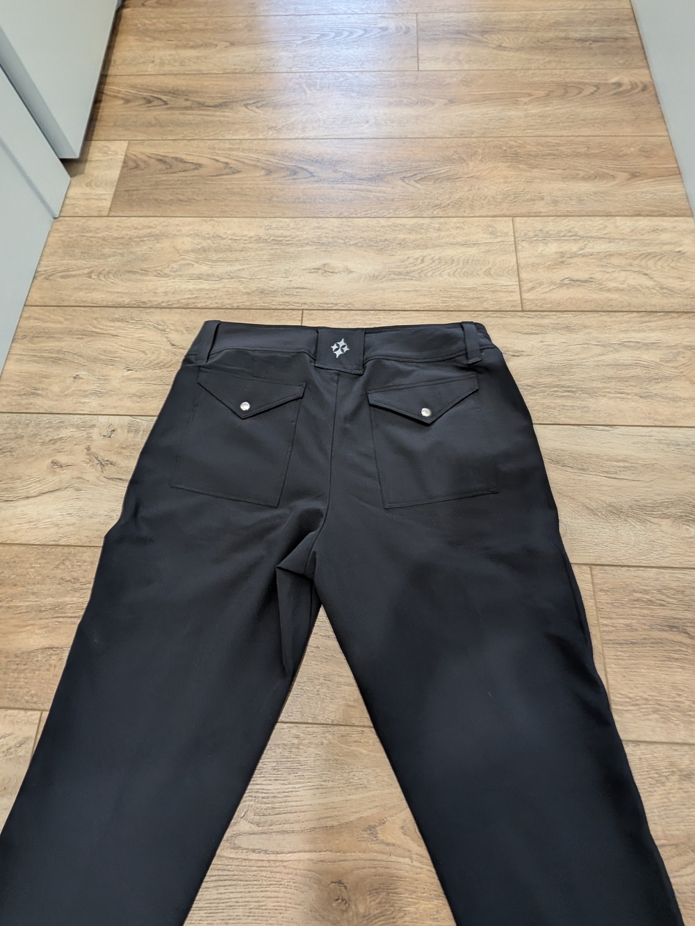 Jofit Black Women's Chinos with Flap Back Pockets - Picture 3 of 10